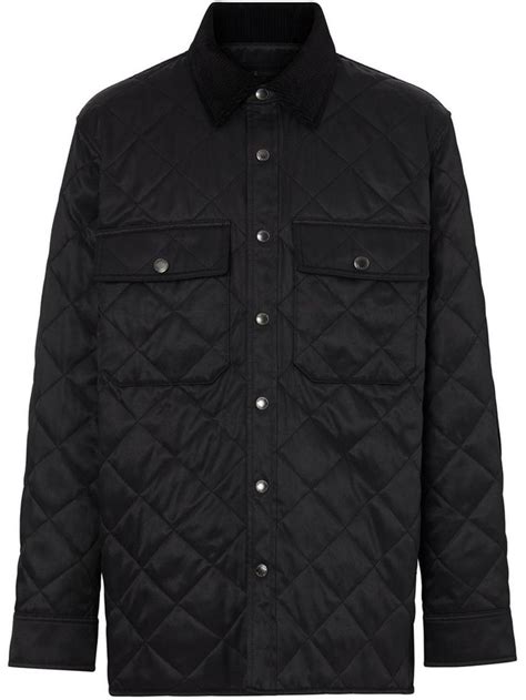 burberry diamond quilted thermoregulated overshirt|burberry men's coats.